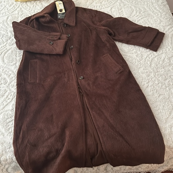 NWT - Anthropologie - Cocoa Textured Maxi Coat - 12 - Picture 5 of 10